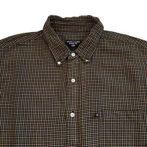 Vtg Polo Jeans Company Ralph Lauren Size Shirt Mens Large Gingham Brushed Oxford